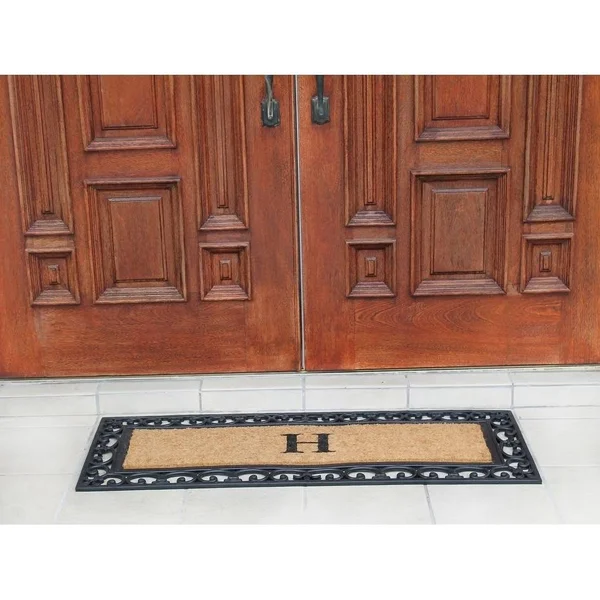 First Impression Myla Monogrammed Entry Doormat - Large Double Door