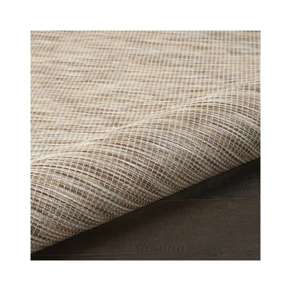 Nourison Positano Solid Contemporary Beige Area Rug - Size: 9& x 12&