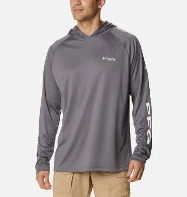Columbia Men's PFG Terminal Tackle Fishing Hoodie - 3X - Grey