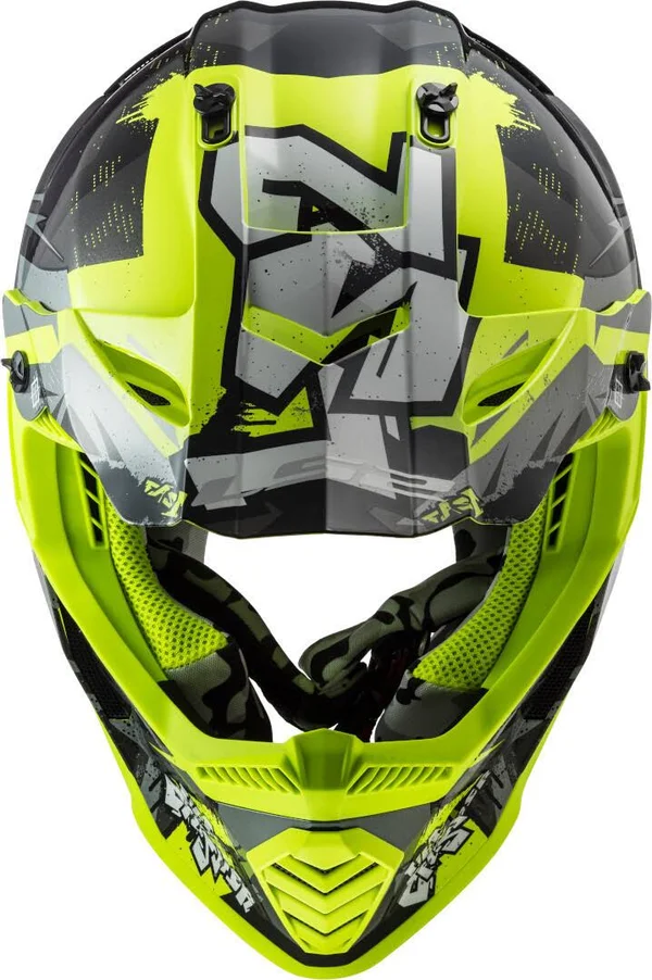 LS2 MX437 Fast Evo Crusher Motocross Helmet - black-yellow, Size Xs