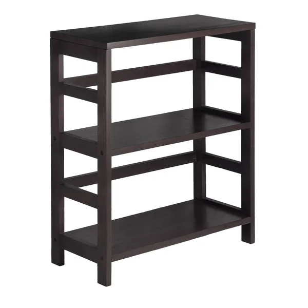 Winsome Wood Torino 3-Pc Set Storage Shelf w/ Black Fabric Baskets