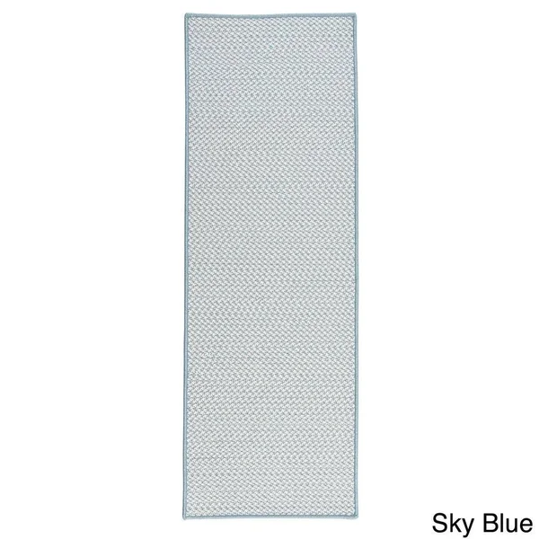 Colonial Mills Crisscross Indoor/ Outdoor Area Rug, Size: 2& x 8& Runner, Blue