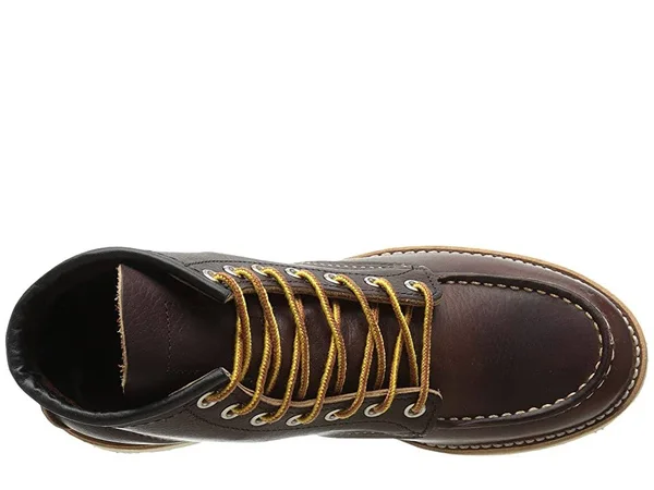 Red Wing Shoes 6-Inch Moc Toe Lug Men 2E Moc Toe Leather Brown Boot