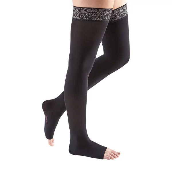 Mediven Comfort Thigh High - Open Toe, Lace Band