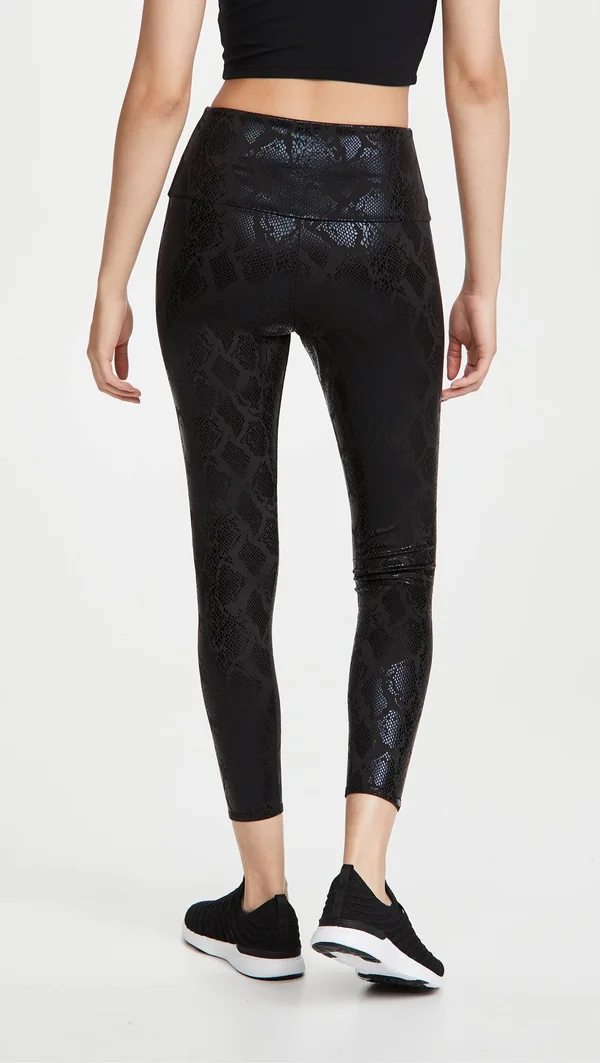 Onzie Foil Midi Legging - Black Snake, Women's