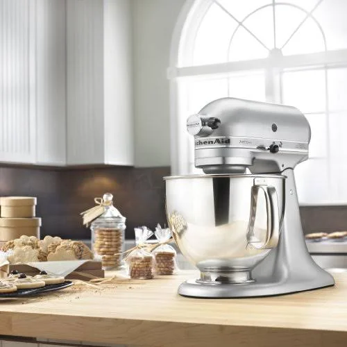 KitchenAid Artisan 5 Qt. Stand Mixer with Pouring Shield KSM150PS, Silver Metallic