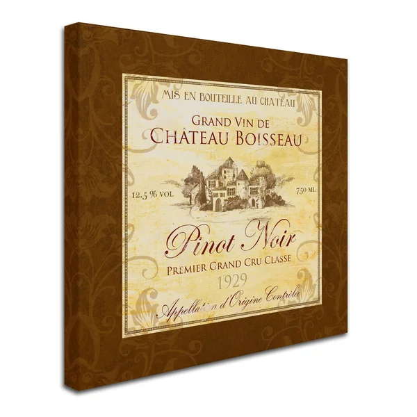 Fiona Stokes-Gilbert &Wine Label 3& Canvas Art - 35X35