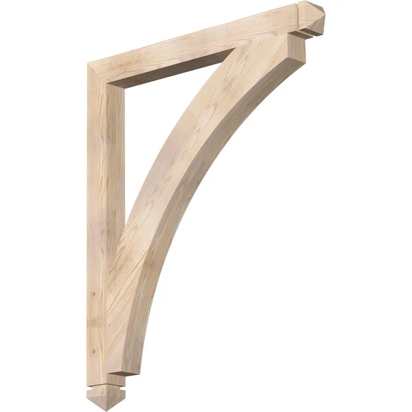 Ekena Millwork 3 1/2x22W x 38x22D x 46x22H Thorton Arts & Crafts Smooth BRACKET, Douglas Fir