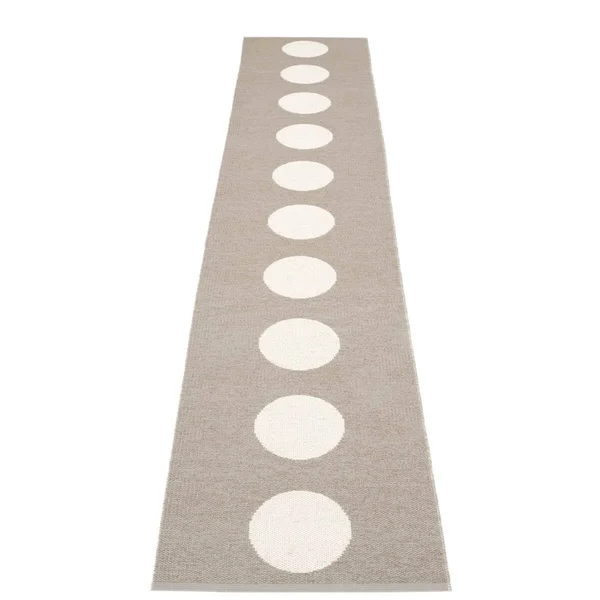 Pappelina Vera Plastic Rug - Mud/Vanilla, 2 1/4& x 12 1/4& Made in Sweden Sold by Fjorn Shipped from The USA