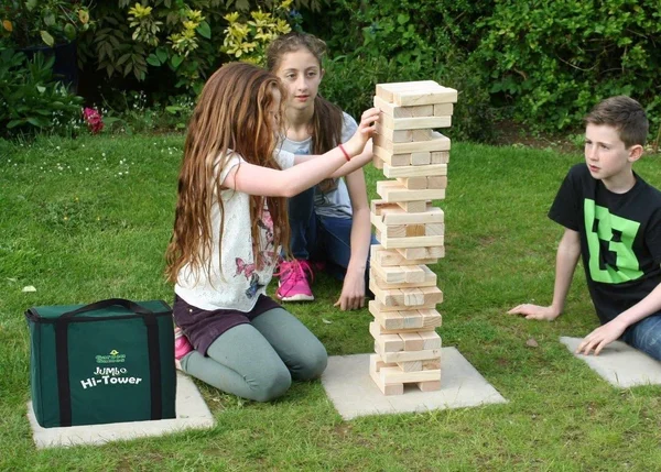 Garden Games Jumbo Hi-Tower Giant Tumbling Tower Game with Storage Bag