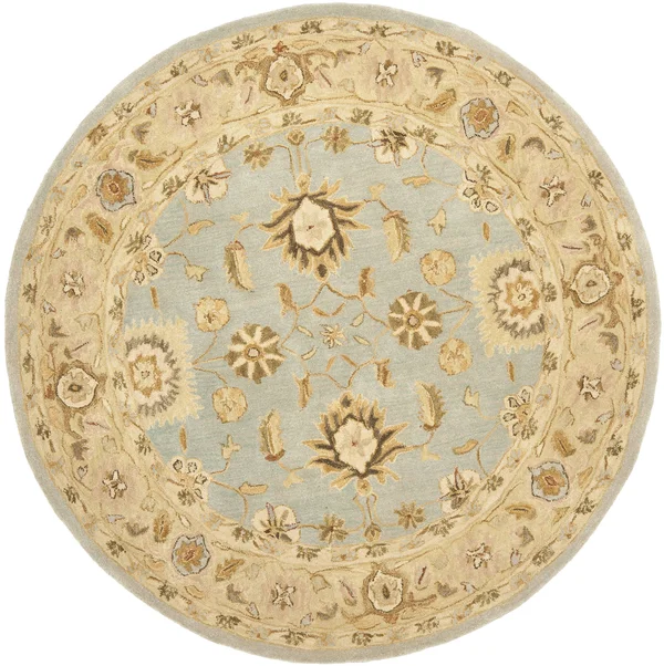 Safavieh AN556B Anatolia Area Rug, Blue, Sage: 6-ft Round