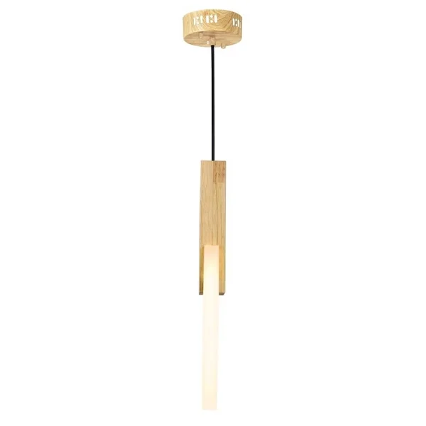 CWI Lighting-LED Mini Pendant with White Oak Finish-1214P8-1-236