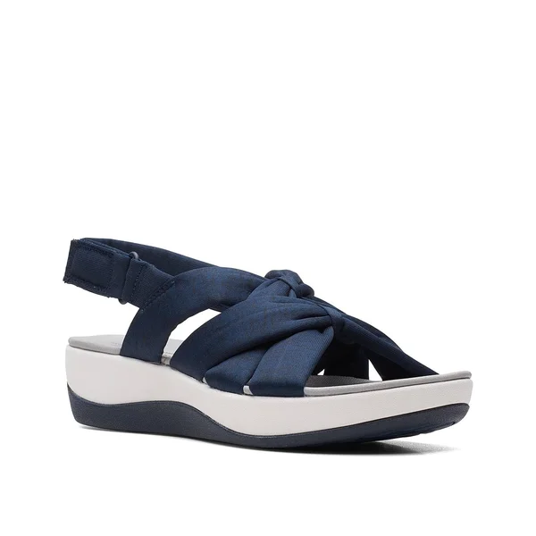 Clarks Arla Meg Sandal, Women's, Navy, Size 9.5, Sandals, Slingback, Wedge