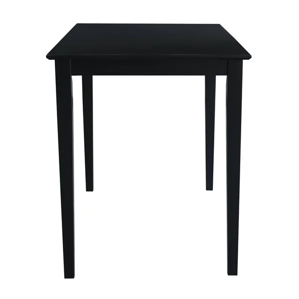 International Concepts Bartlett 5 Piece Counter Height Dining Table Set with 4 Madrid Stools - Black