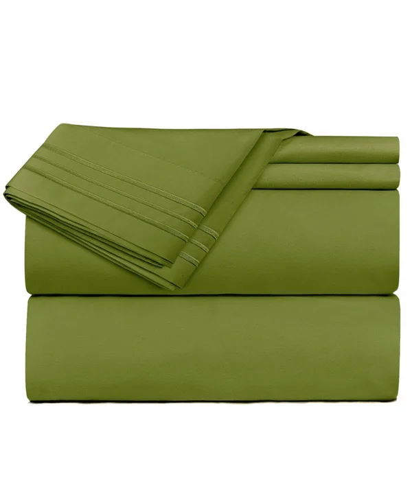 Premier 1800 Series Deep Pocket 4 pc. Sheet Set, King - Olive