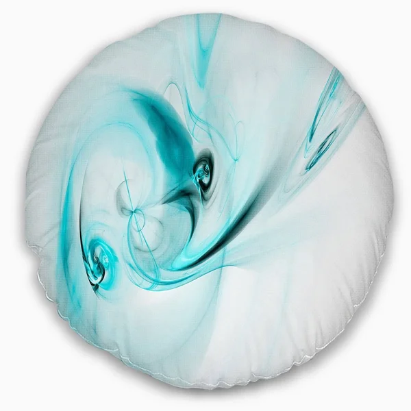 Designart &Colored Smoke Light Blue& Abstract Throw Pillow