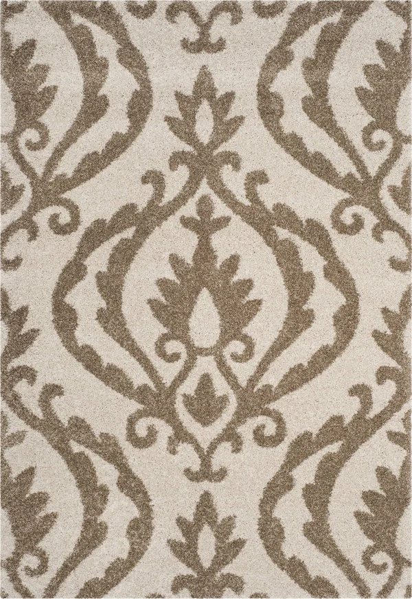Safavieh Florida Shag Cream & Beige 8&-6x22 x 12& Rug