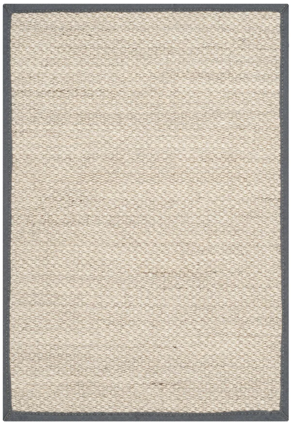 Safavieh Natural Fiber Marble & Dark Grey 6& x 6& Round Rug