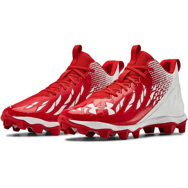 Under Armour Men's Spotlight Franchise RM Football Cleats - Red, 14