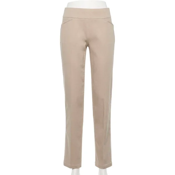 Women's Croft & Barrow Effortless Stretch Pull-On Pants - Size: 20, Dark Brown