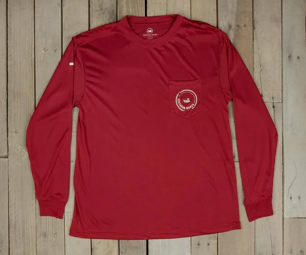 FieldTec Pocket Tee - Long Sleeve Small, Kelly Green
