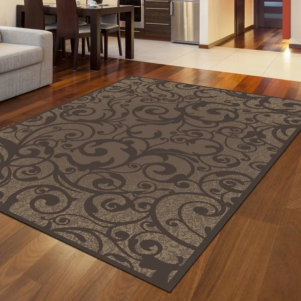 Admire Home Living Plaza Area Rug - 2&2 inch x 7&7 inch - Gray