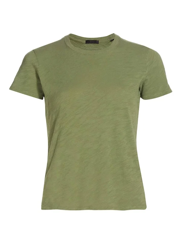 ATM Anthony Thomas Melillo Women's Slub Jersey Schoolboy Crew Neck Tee Agave - M