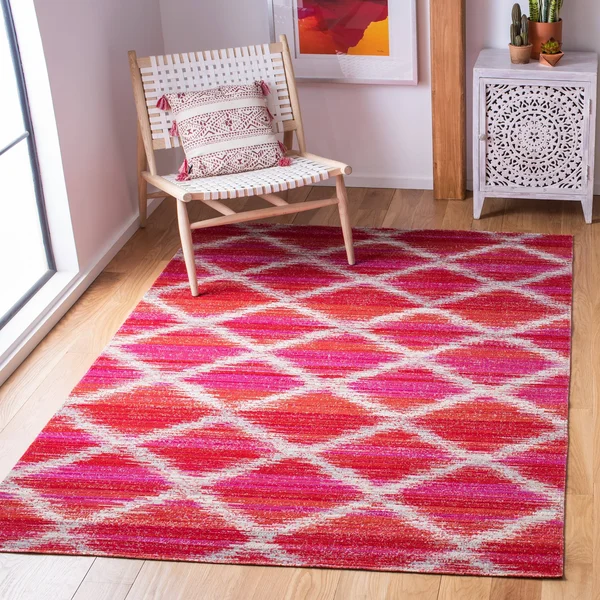 Safavieh Montage Zena 8' x 10' Indoor/Outdoor Area Rug in Fuchsia
