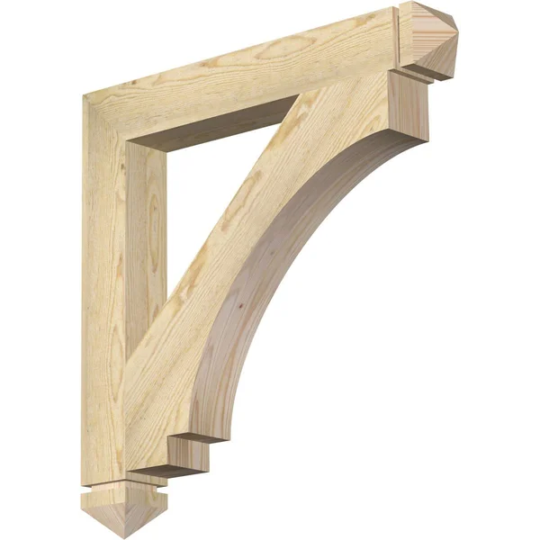 Ekena Millwork BKT04X30X30IMP03RDF 4x22W x 30x22D x 30x22H Imperial Arts & Crafts Rough Sawn BRACKET - Douglas Fir