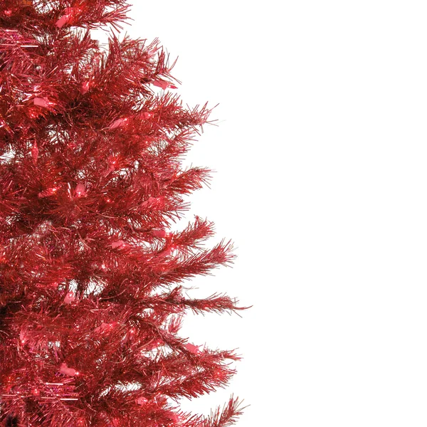 Santa's Own 7.5' Sparkling Ruby Pre-Lit Laser Tinsel Artificial Christmas Tree - Ruby Lights