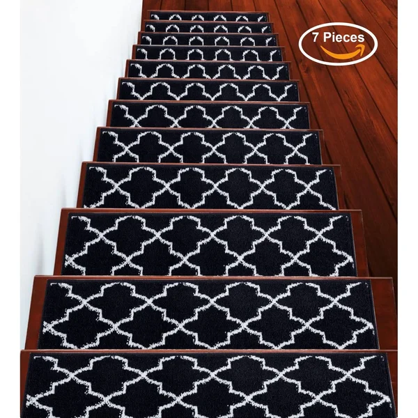 Sussexhome Trellisville Collection Stair Treads - 7-Pack - Navy
