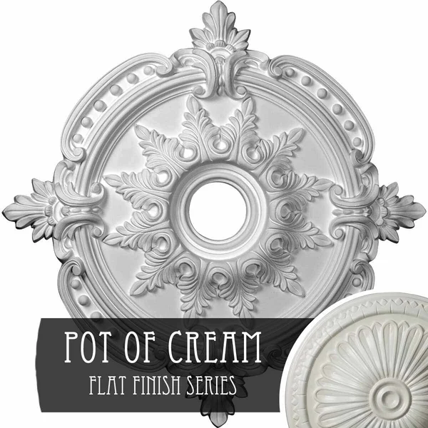 Benson Classic Ceiling Medallion Ekena Millwork Finish: Pot of Cream