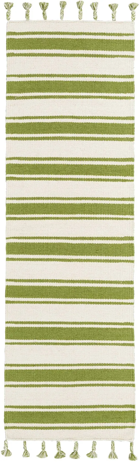 Nourison Solano Area Rug, Ivory/Spa, 2&3x22 x 8&