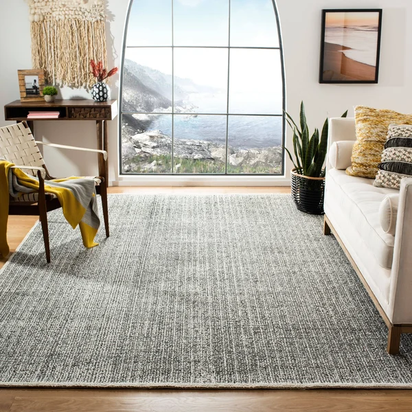 Safavieh Abstract 605 Area Rug - Ivory, Black, 6& x 6& Square