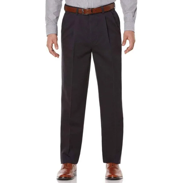 Savane Pleated Ultimate Performance Chino- Big & Tall - 54 30, Blue