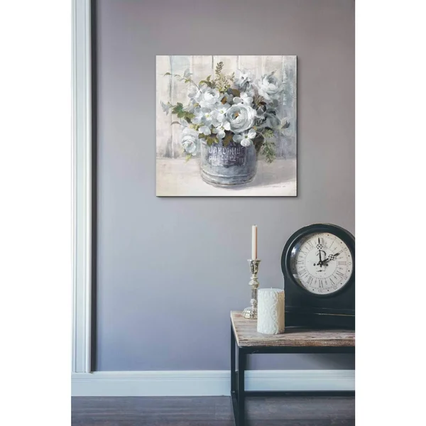 Epic Graffiti &Garden Blooms I Blue Crop& by Danhui Nai, Canvas Wall Art, 26x22x26x22