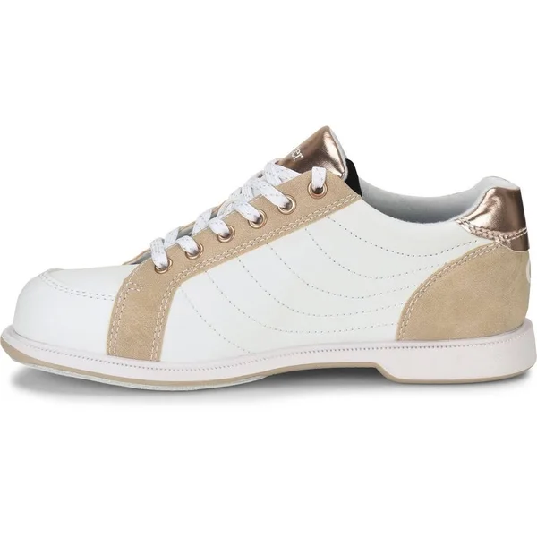 Dexter Groove IV White Rose Gold Womens Wide Bowling Shoes 6