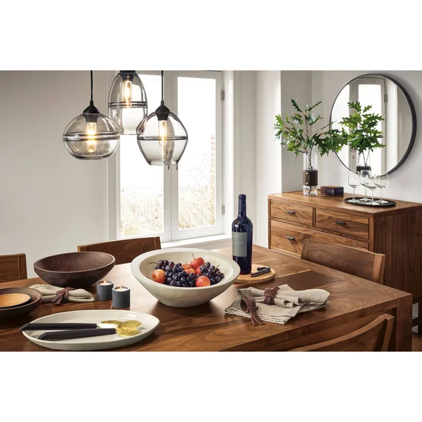 Room & Board - Modern Infinity 2D Mirror 46 Diameter in Onyx Gloss Black