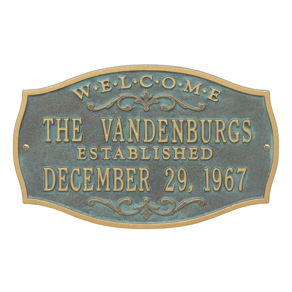 Brookfield Welcome Anniversary Personalized Plaque, Bronze Verdi