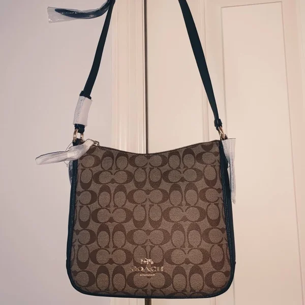 Coach Women's Ellie File Bag in Signature Canvas - Im/Khaki/Black