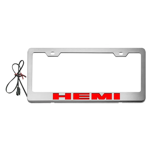 American Car Craft 152024-RDL Rear Tag Frame Hemi Illum. Red Dodge