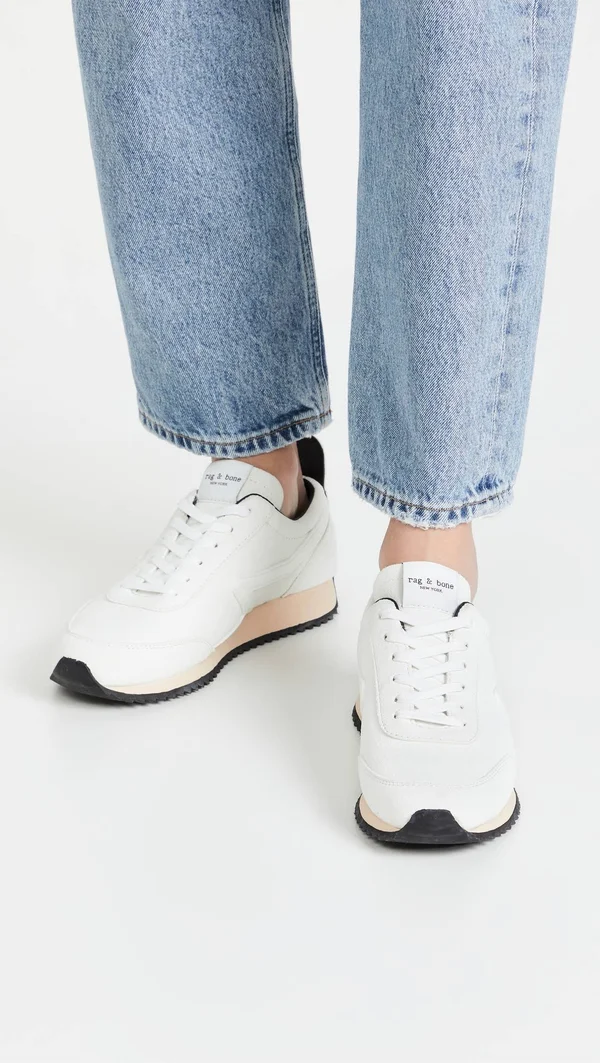 Rag & Bone Women's Retro Runner Sneakers - Antique White
