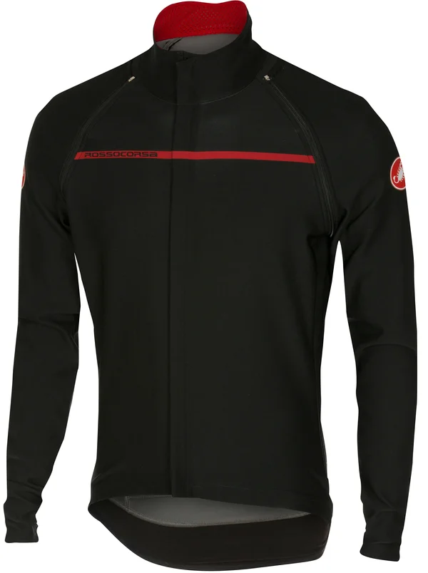 CASTELLI Perfetto Convertibile Light Jacket/ Short Sleeve Jersey, black Light Jacket, for men, size L, Cycle jacket, Cycle cloth